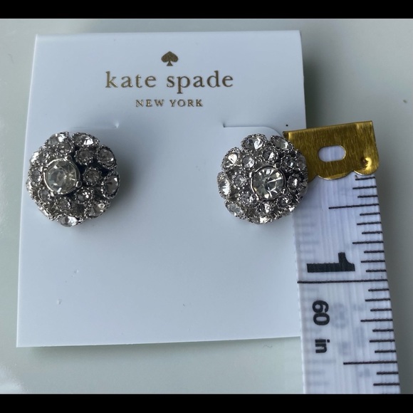 Kate Spade Silver Rhinestone Cluster Studs - Picture 2 of 2